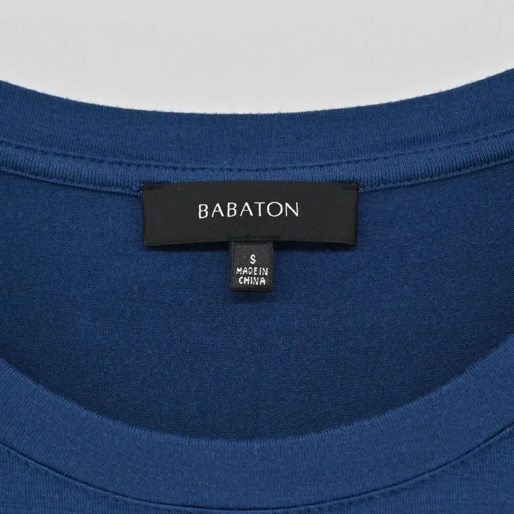 BABATON Dress Size S Aritzia Blue Scoop Neck Dolman‎ Short Sleeve Midi T Shirt